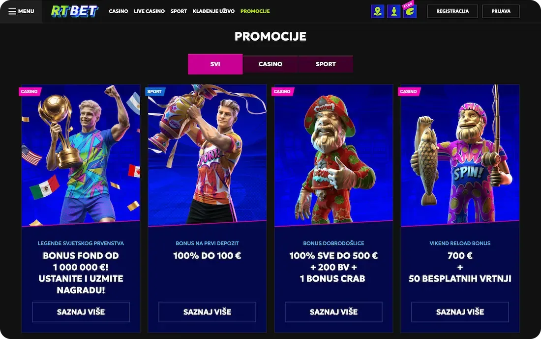 rtbet casino bonus svi